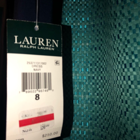 Lauren Ralph Lauren Navy Blue Mermaid Gown - Picture 2 of 8